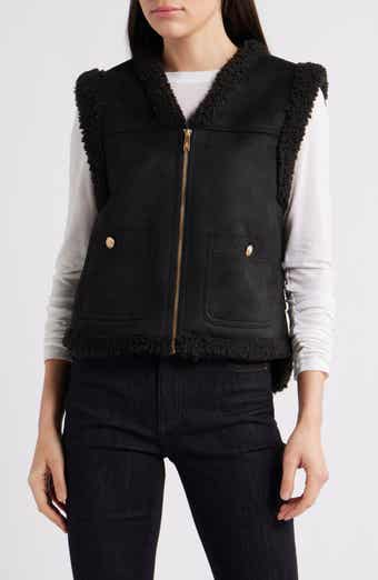Sam Edelman Faux Suede & Faux Shearling Vest