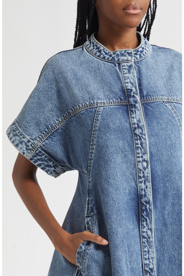 Cotton Denim Dress, Alternate, color, WASHED MEDIUM BLUE