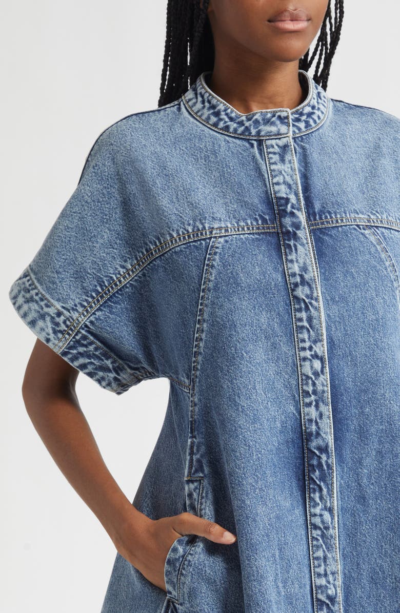 3.1 Phillip Lim Cotton Denim Dress, Alternate, color, Washed Medium Blue