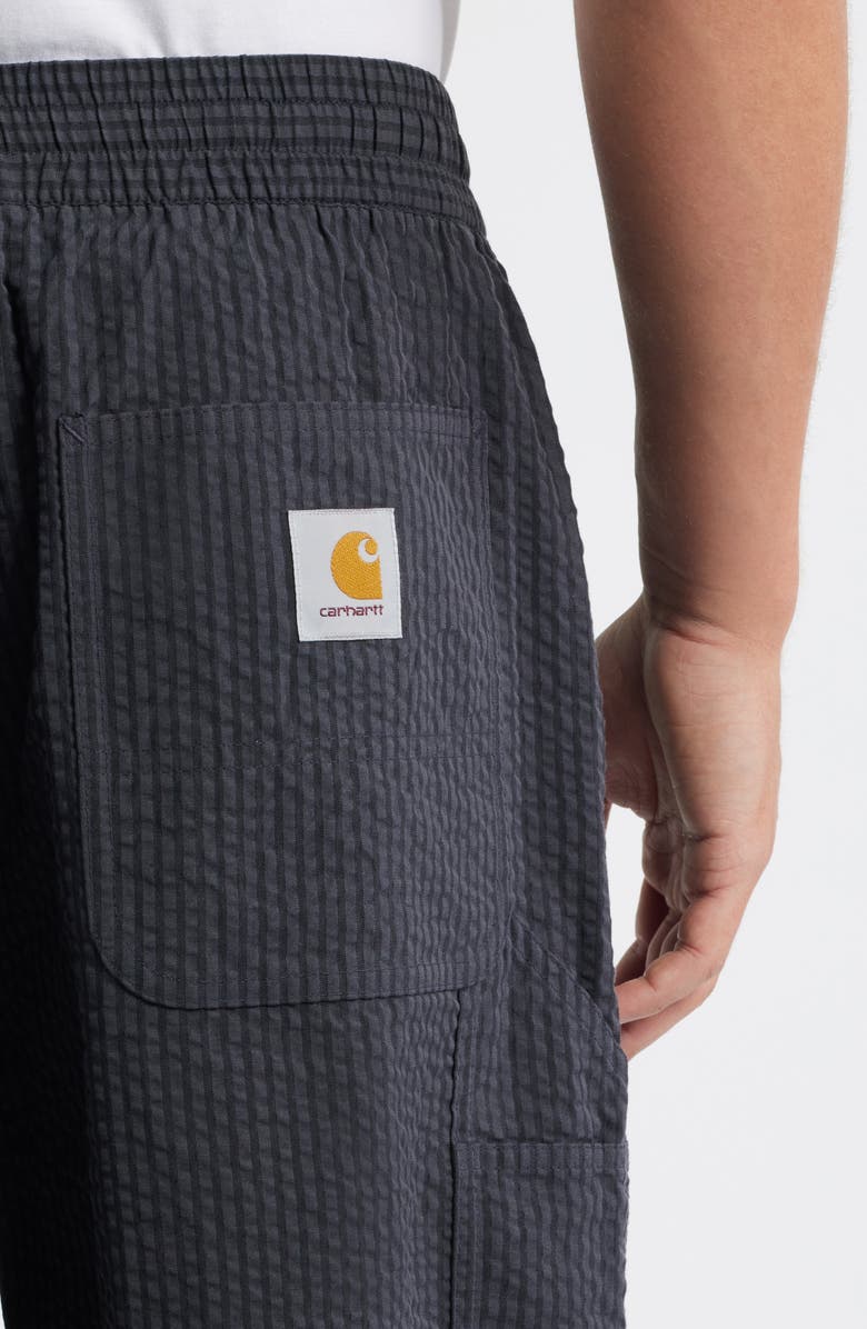 Carhartt Work In Progress Toland Seersucker Shorts, Alternate, color, Toland Stripe, Black