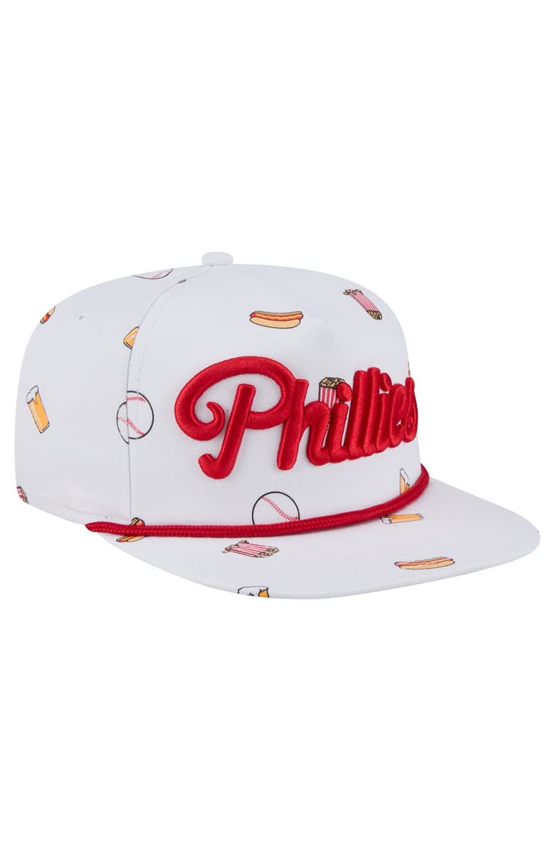 New Era Men's New Era White Philadelphia Phillies Team Cheer Rope 19TWENTY Adjustable Hat, Alternate, color, White