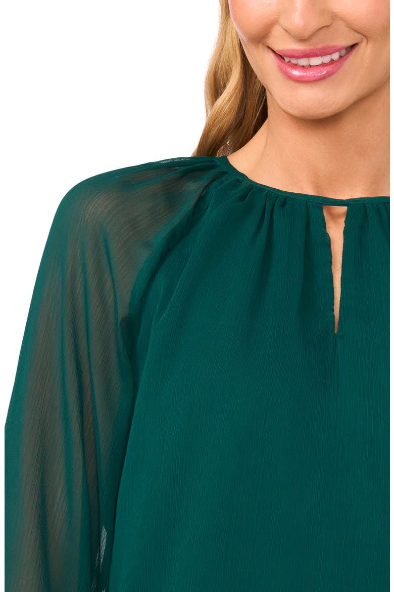 Tiered Sleeve Top, Alternate, color, DARK FOREST