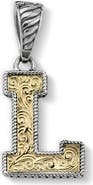 SAMUEL B. Two-Tone Initial Pendant