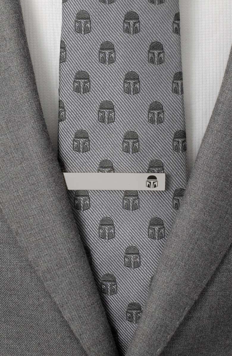 Cufflinks, Inc. Mandalorian Tie Bar, Alternate, color, Silver