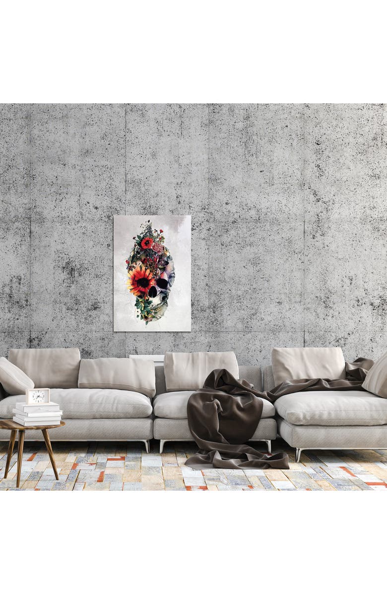 iCanvas Two Face Skull Canvas Art by Riza Peker, 18"x26", Alternate, color, Green