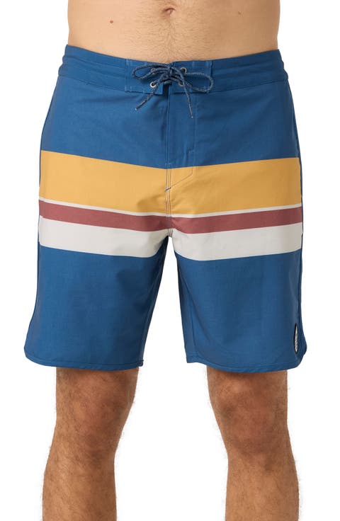 Cruzer Stripe Scallop Swim Trunks