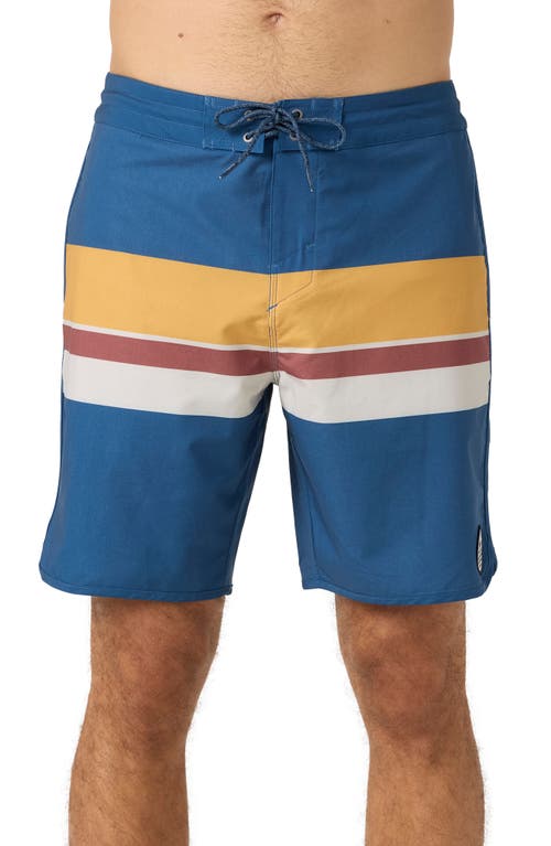 O'neill Men's Cruzer Stripe Scallop 18 Boardshorts In Indigo