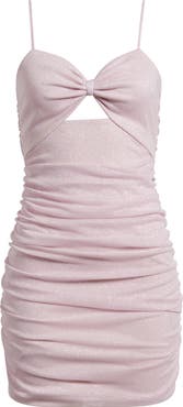 Jump Apparel Glitter Bow Cutout Minidress
