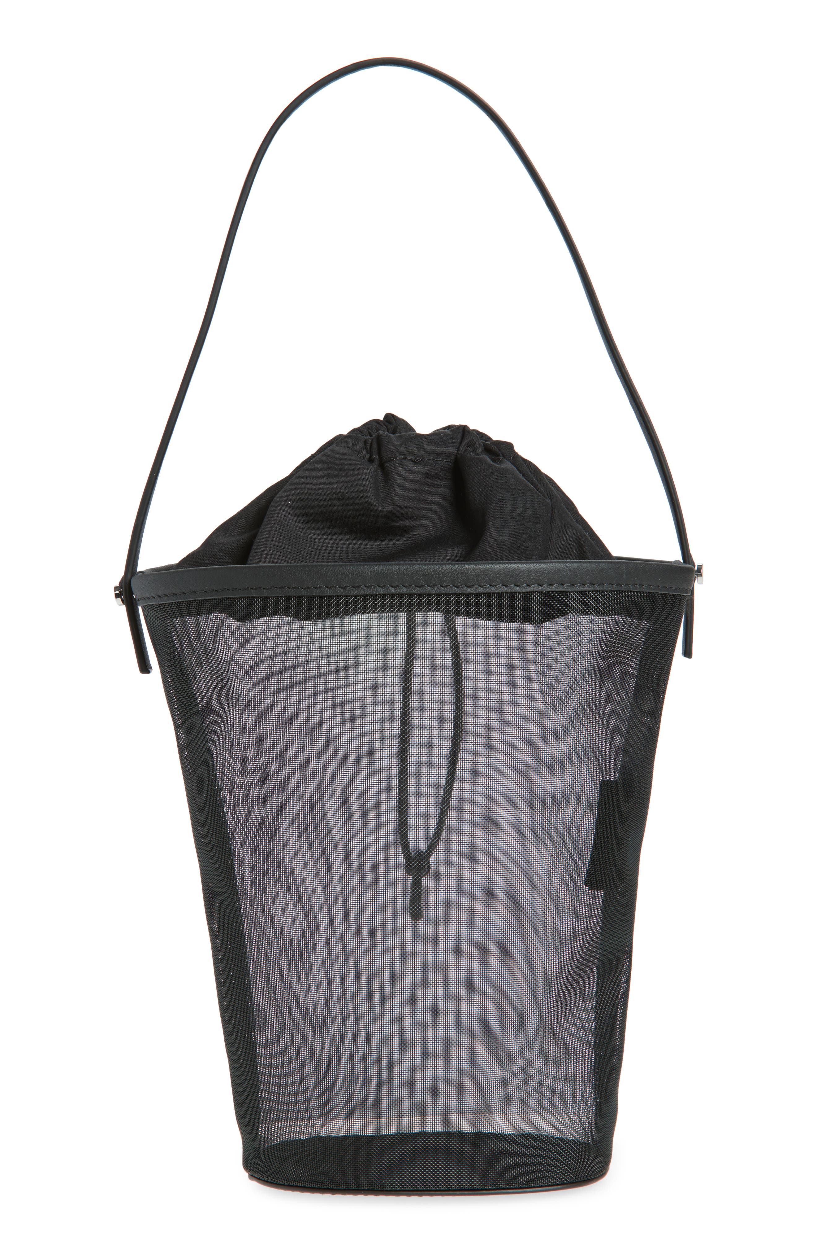 COS Mini Mesh Bucket Bag, Alternate, color, 