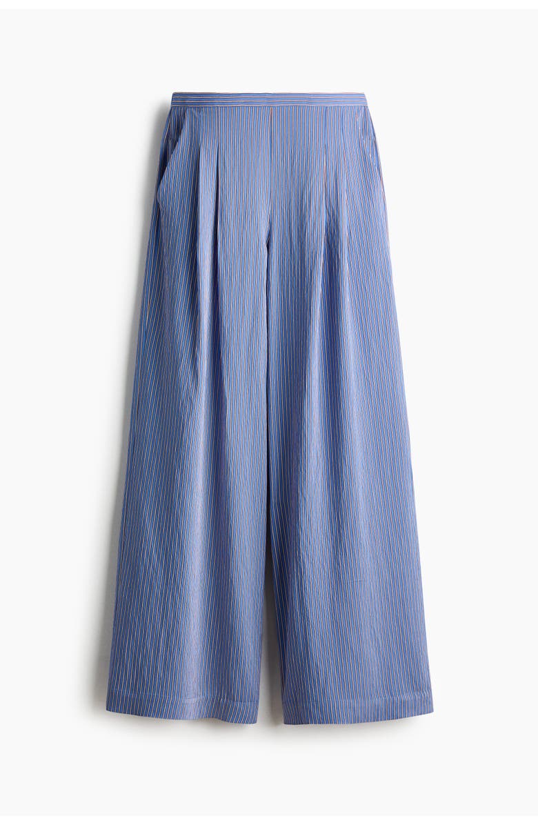 H&M Straight Pull-on Trousers, Main, color, Blue/Striped
