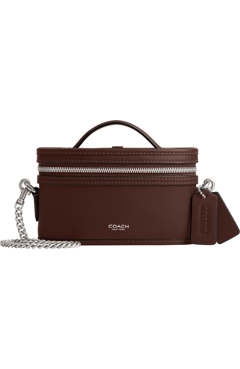 COACH Trail 15 Leather Crossbody Bag, Main, color, Maple