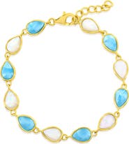 SIMONA Mother-of-Pearl & Larimar Bracelet