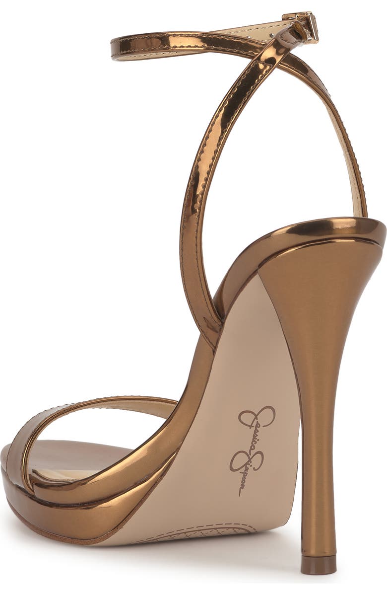 Jessica Simpson Divra Ankle Strap Stiletto Sandal, Alternate, color, Bronze