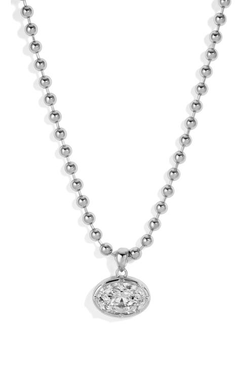 Cleo Oval Pendant Necklace
