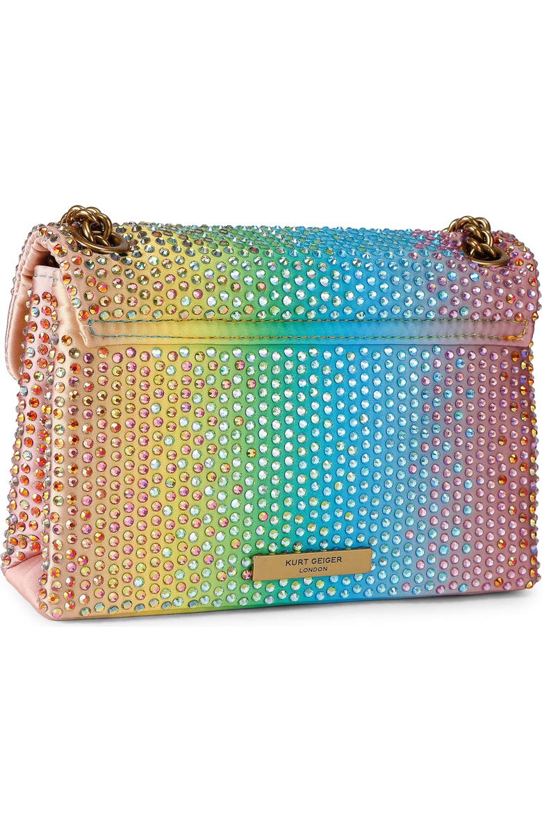Kurt Geiger London Mini Kensington Fabric Convertible Crossbody Bag, Alternate, color, Pink/ Open Miscellaneous