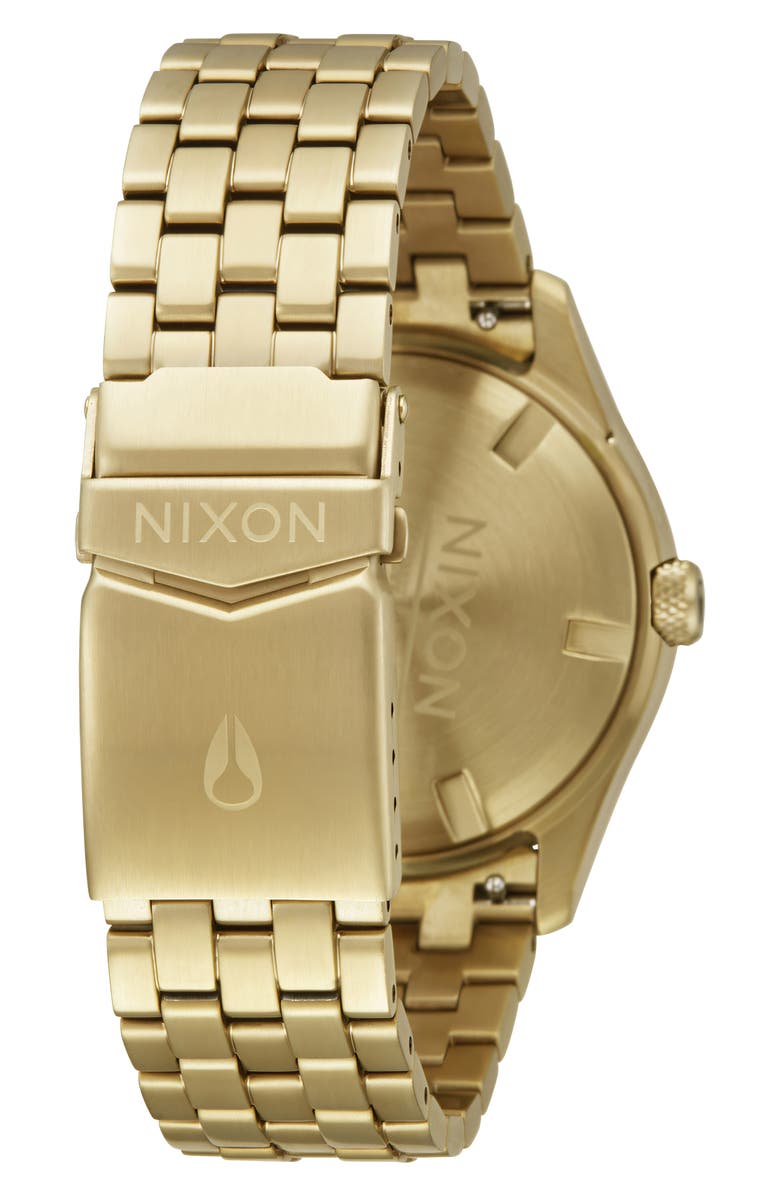 Nixon Echo Solar Automatic Bracelet Watch, 38mm, Alternate, color, Gold / Black