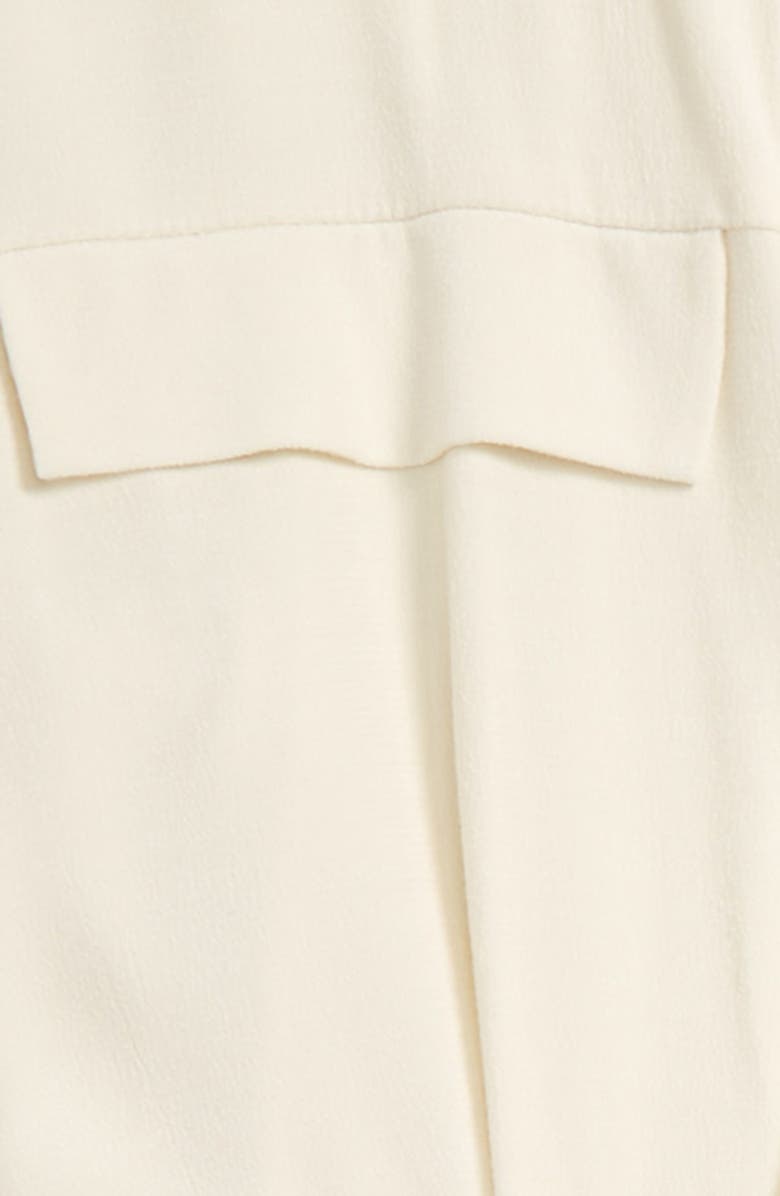 Topshop Lace-Up Long Sleeve Romper, Alternate, color, Cream