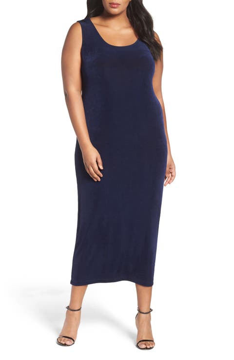 Sleeveless Maxi Tank Dress (Plus)