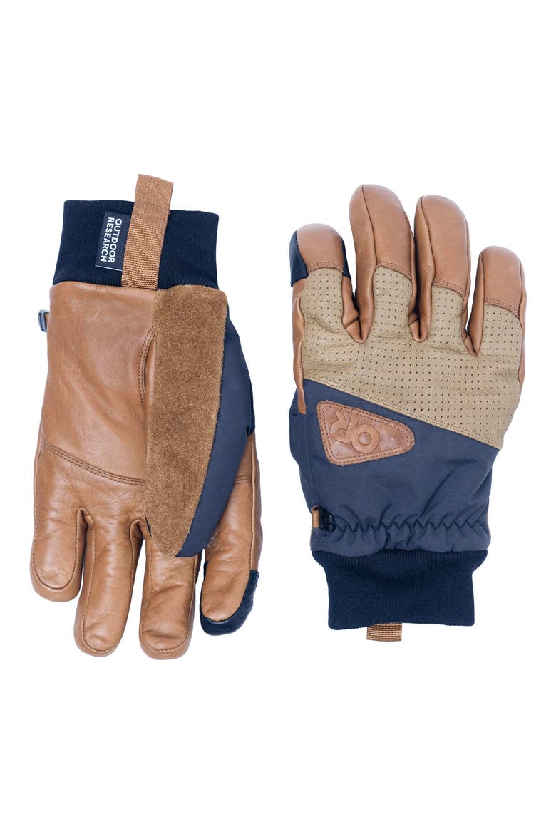 Snowcrew Insulated Waterproof Gloves, Main, color, DARK NATURAL/ BLACK