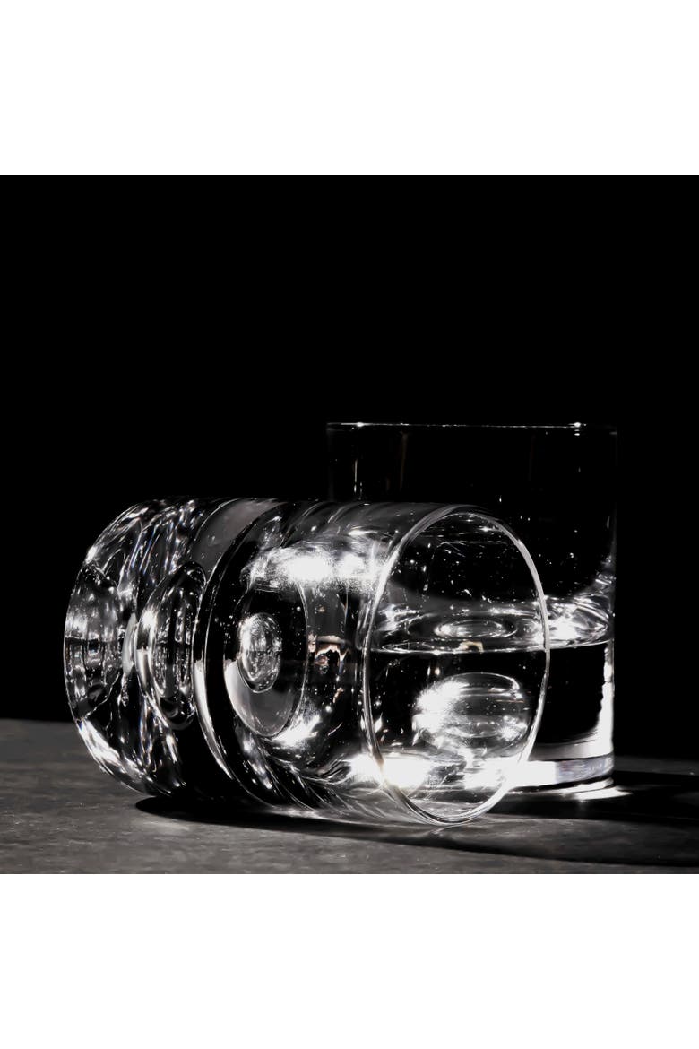 Crystal Bubble Heavy Base Whiskey Glass Tumbler - Set of 4, Alternate, color, Clear