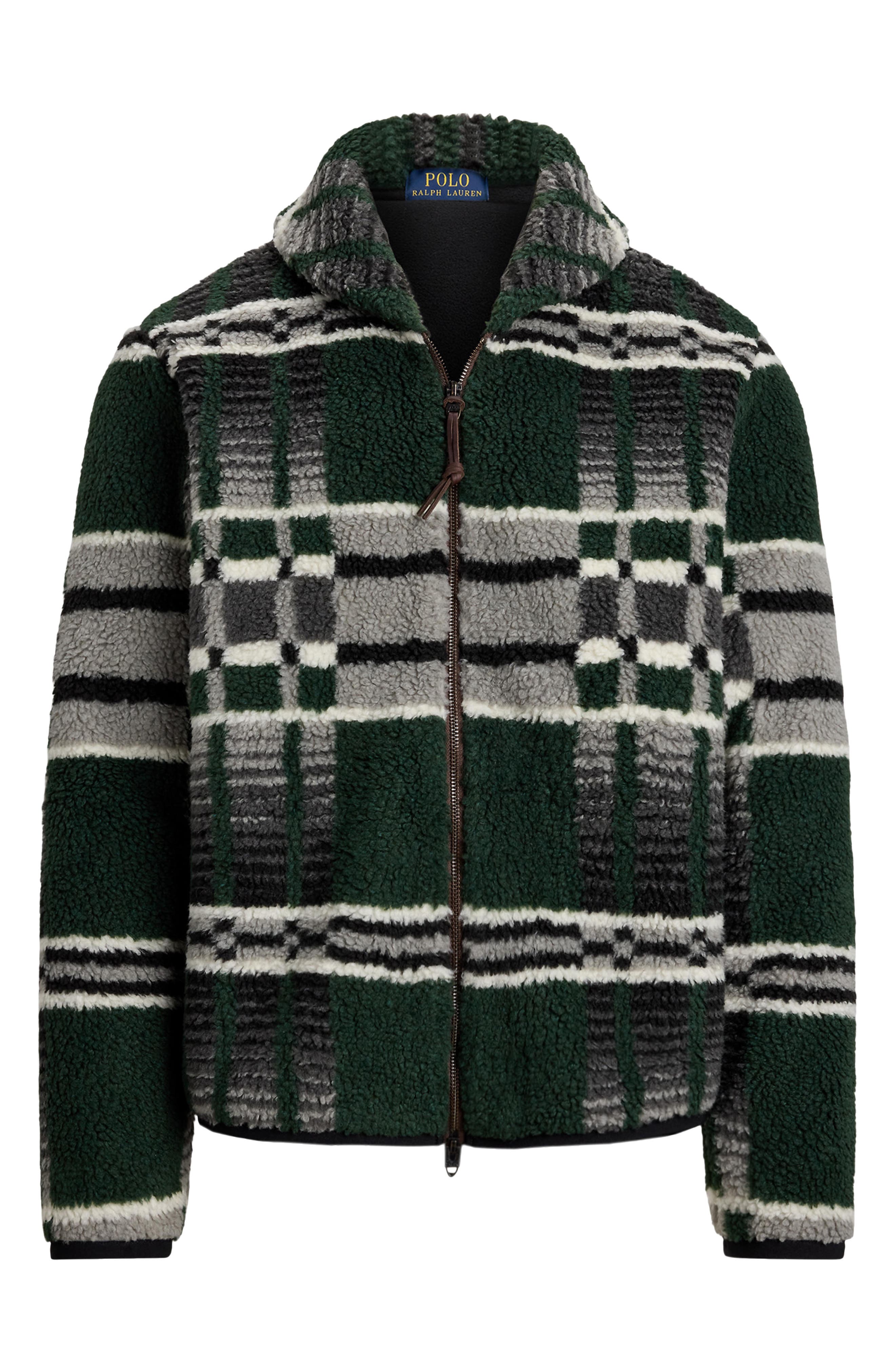 Polo Ralph Lauren Geometric Print High Pile Fleece Jacket (Men