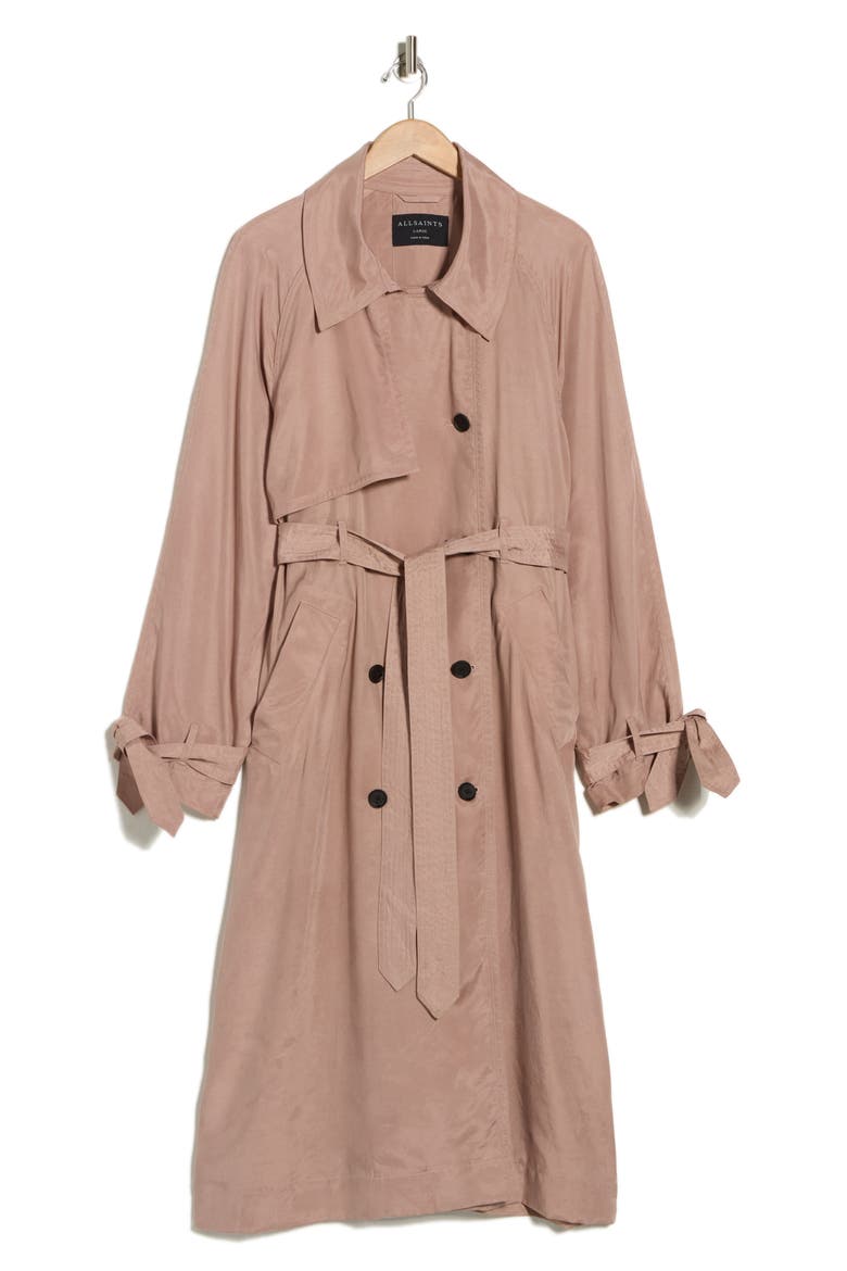 Kikki Trench Coat, Main, color, RICH TAN PINK