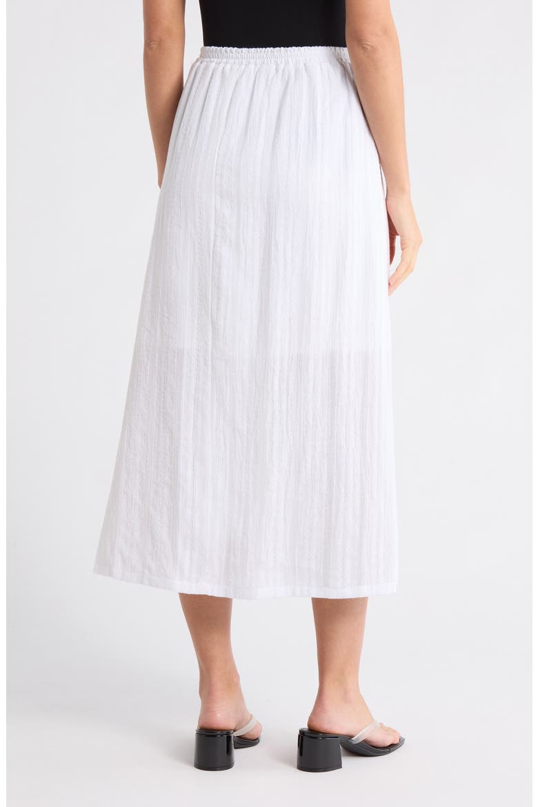 Cotton Jacquard Midi Skirt, Alternate, color, WHITE
