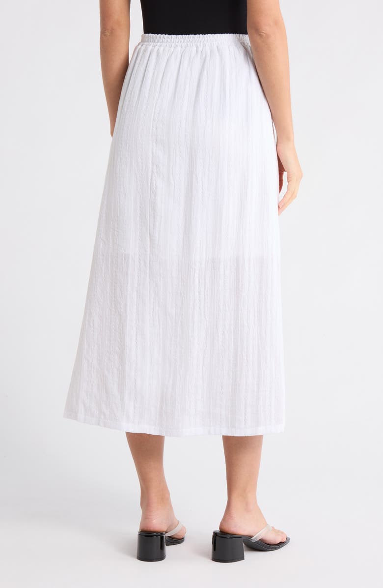 Splendid Cotton Jacquard Midi Skirt, Alternate, color, White