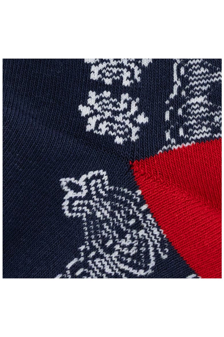Assorted 6-Pack Stripe, Bandana & Denim Bear Crew Socks, Alternate, color, NAVY