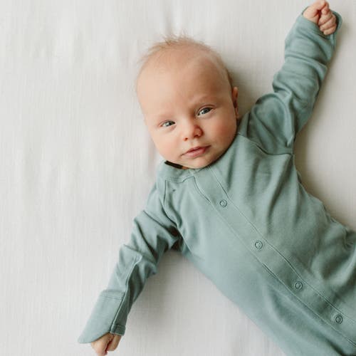 Goumikids Goumi 24 Hour Convertible Sleeper Baby Gown In Poolside