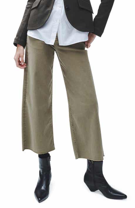 Andi Raw Hem Crop Wide Leg Jeans