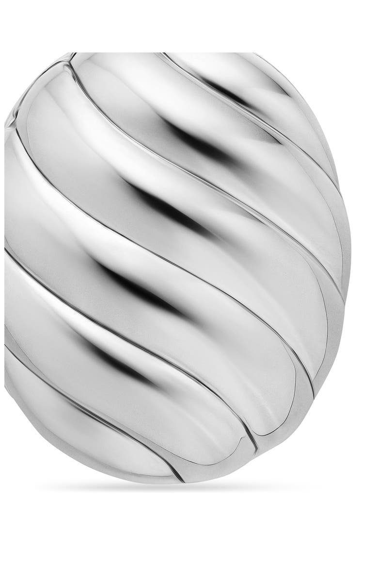 Sculpted Cable Coin Pendant, Alternate, color, STERLING SILVER