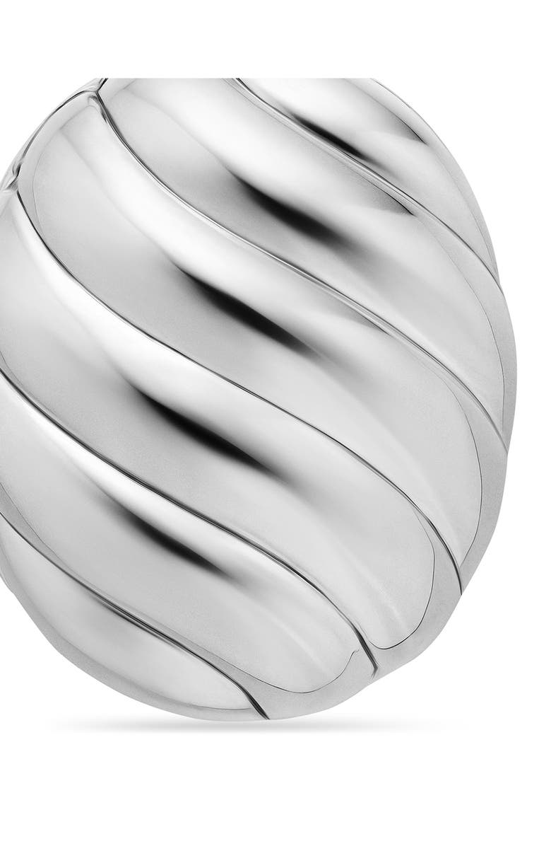 David Yurman Sculpted Cable Coin Pendant, Alternate, color, Sterling Silver