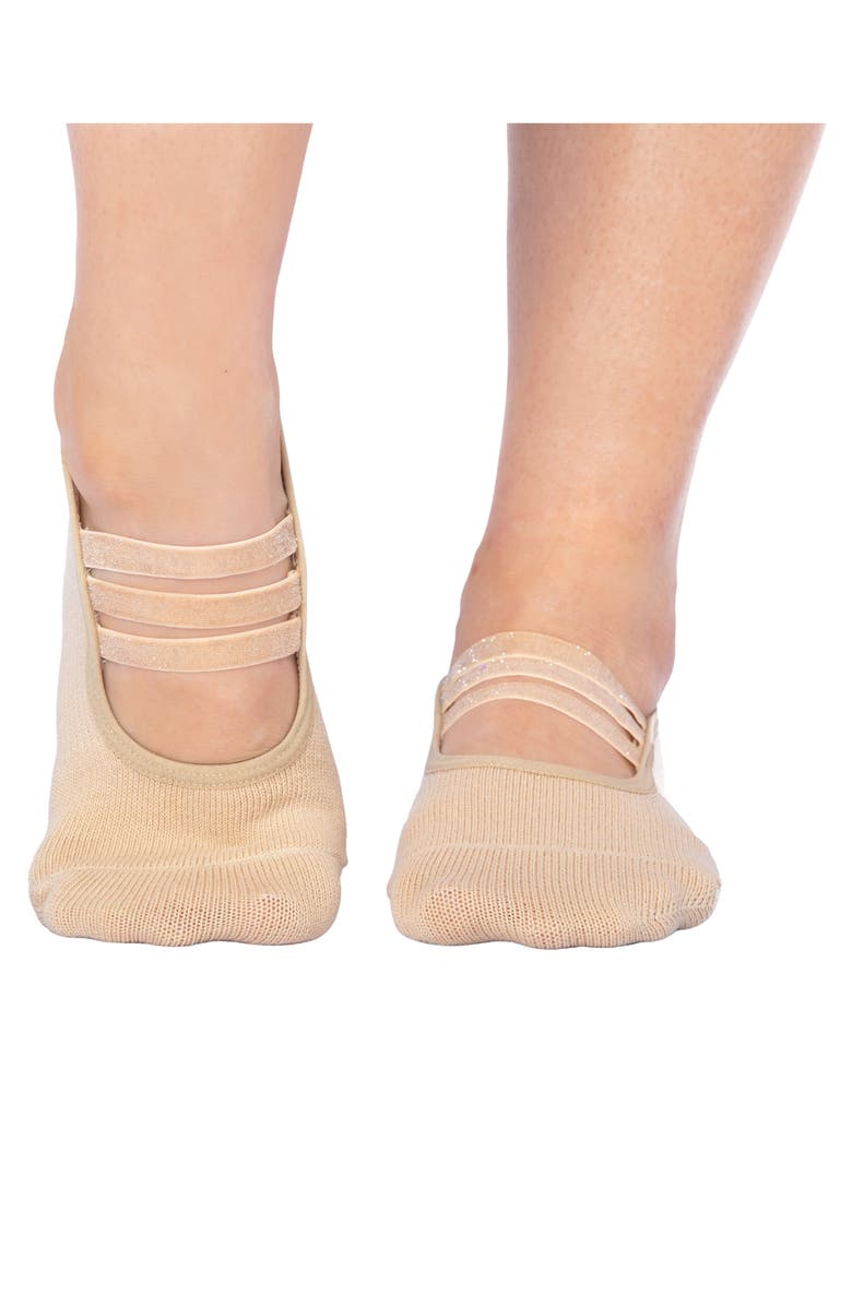 Arebesk Sparkle 2-Pack Cotton Blend Nonslip No-Show Socks, Alternate, color, Gold