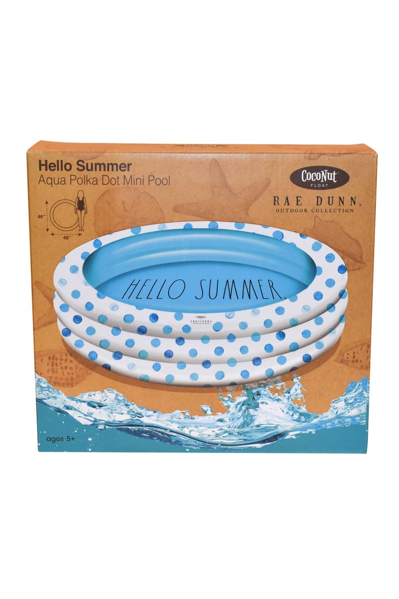 Hello Summer Aqua Poka Dots 46" Mini Pool, Alternate, color, Blue