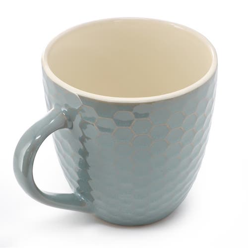 Elama Honeycomb Turquoise 6-pc. Geometric Coffee Mug In Green