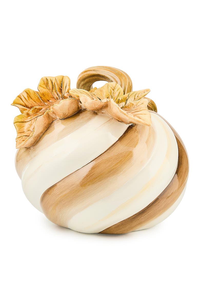Mocha Swirl Twisted Stem Pumpkin, Alternate, color, BROWN