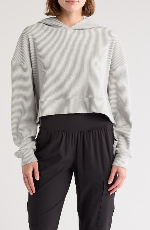Crop Rib Hoodie