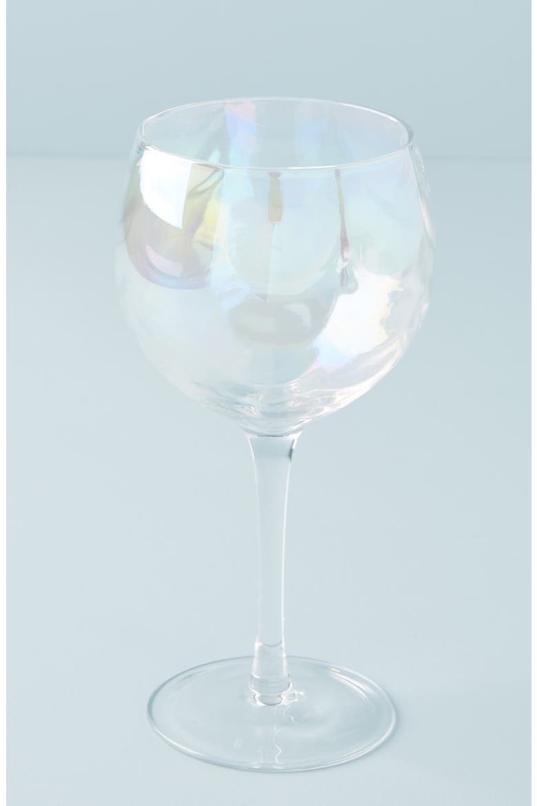 Anthropologie Katana Lustered Wine Glass, Main, color, OYSTER