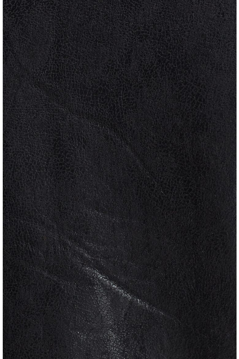 Faux Shearling Moto Vest, Alternate, color, BLACK