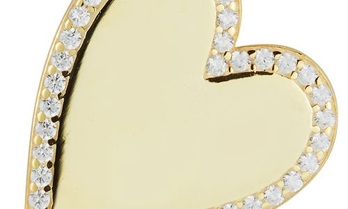 Glaze Jewelry Cubic Zirconia Halo Heart Pendant Necklace In Gold