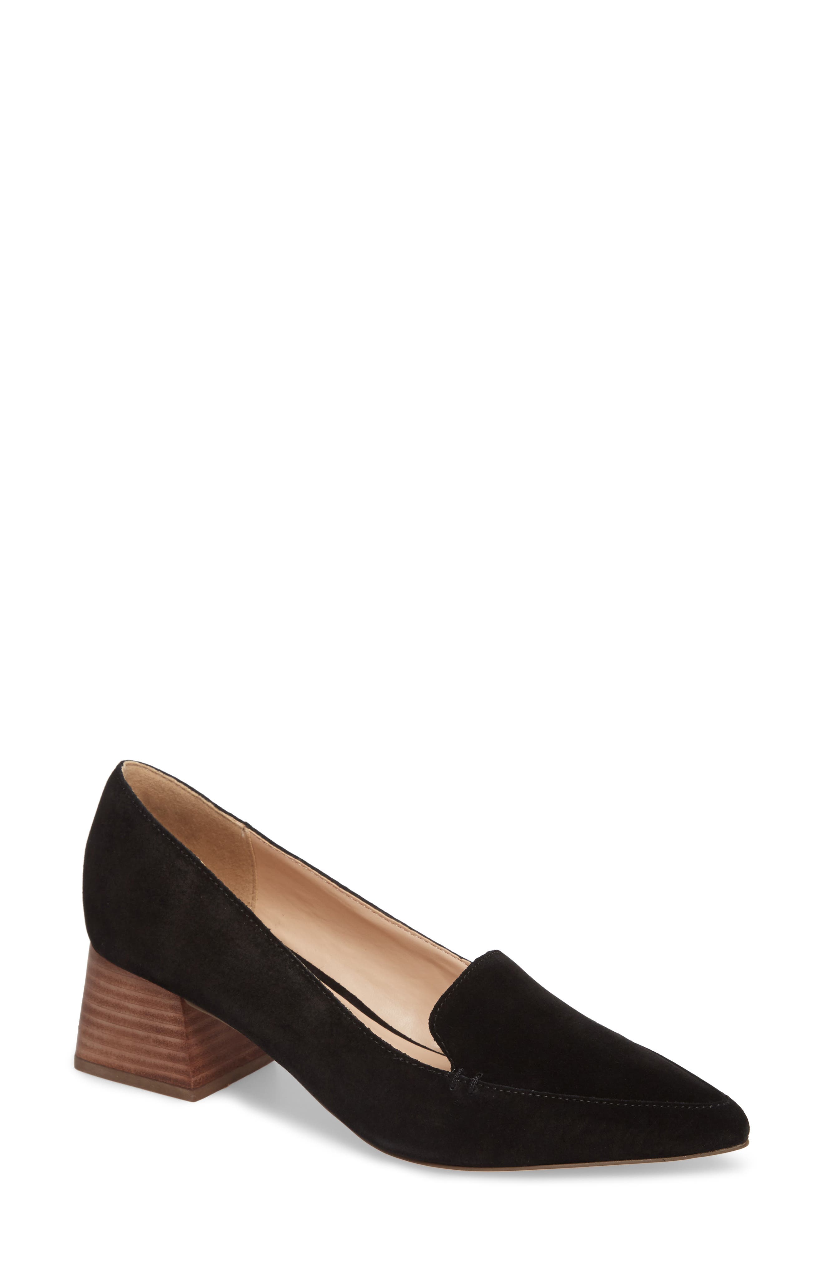 Sole Society Mavis Flare Heel Loafer, Main, color, 