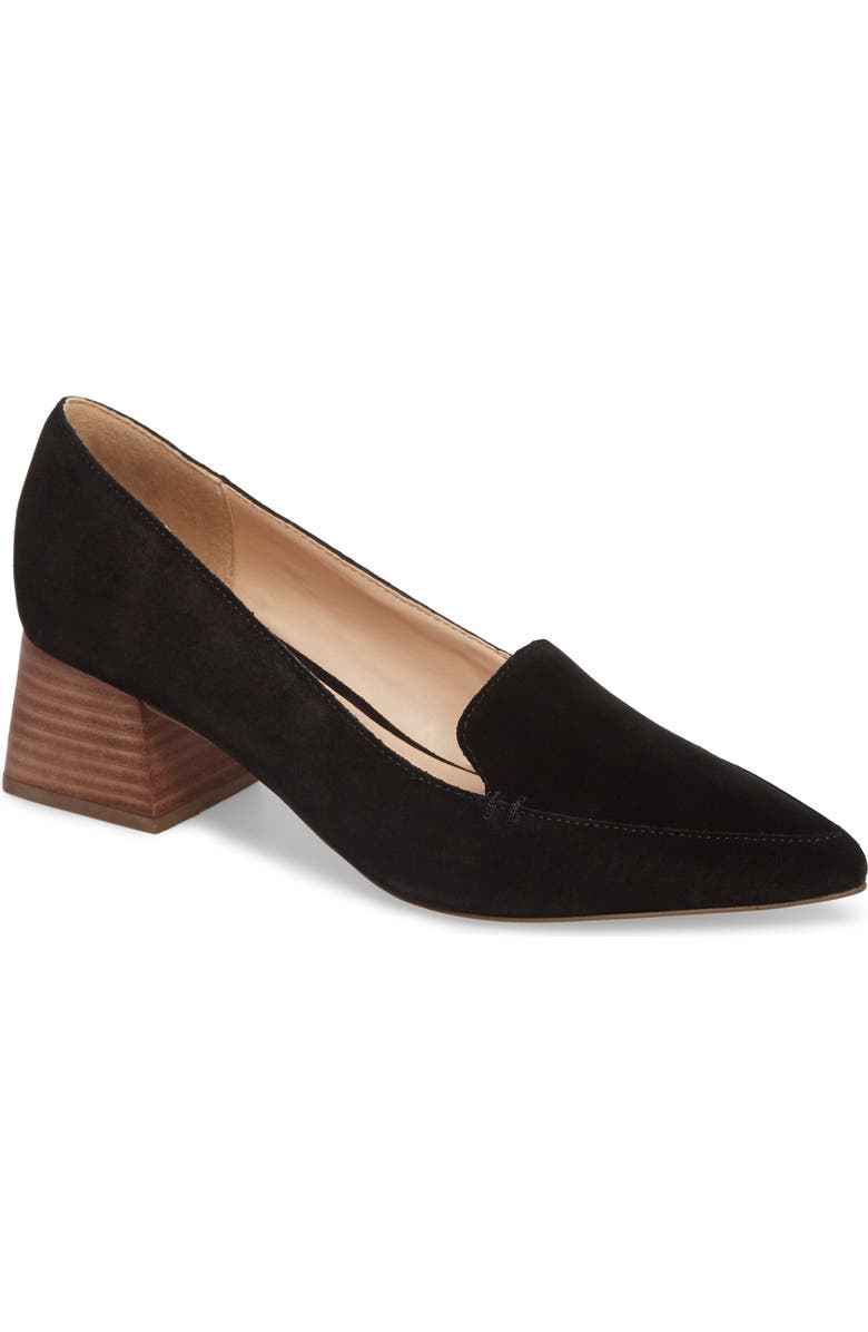 Sole Society Mavis Flare Heel Loafer, Main, color,