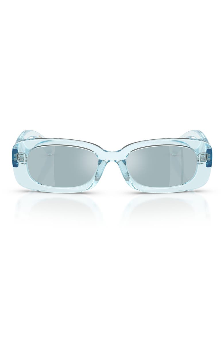 Kids' 46mm Rectangular Sunglasses, Main, color, AZURE / BLUE MIRROR WHITE