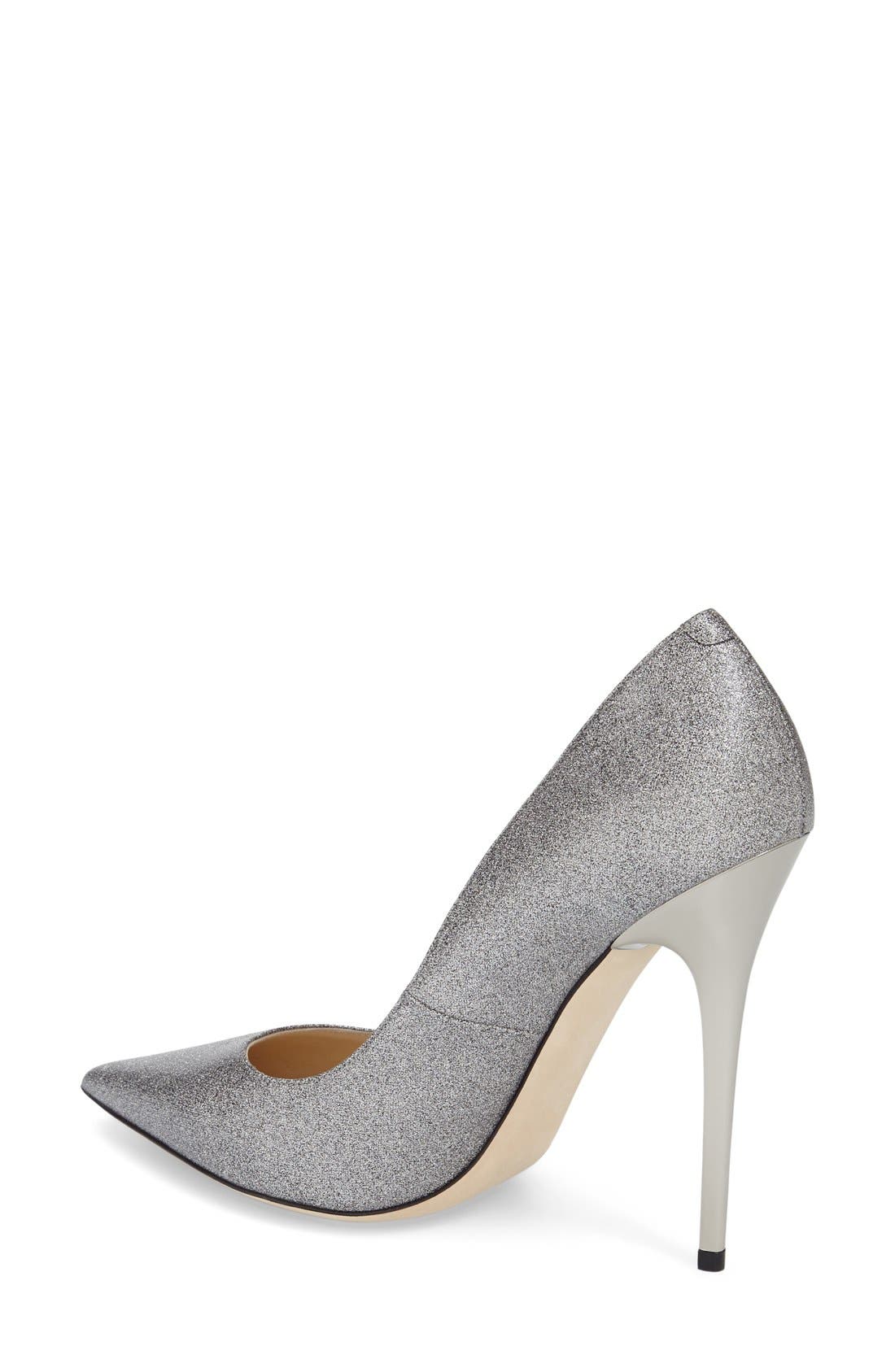 Jimmy Choo 'Anouk' Glitter Pointy Toe Pump, Alternate, color, 