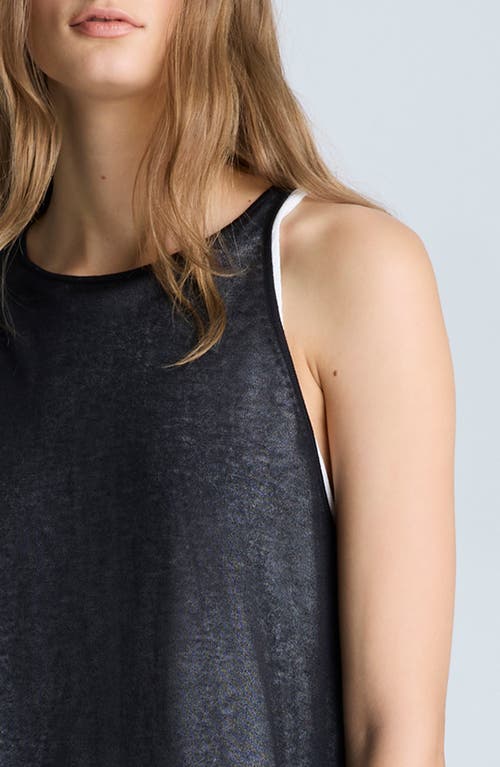 Kenneth Cole Sheer Layer Midi Dress In Black