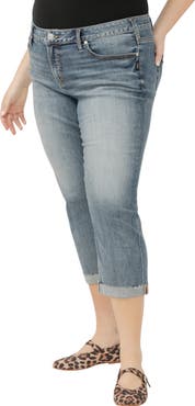 Silver Jeans Co. Elyse Curvy Mid Rise Capri Jeans