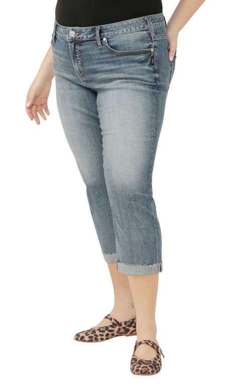 SILVER JEANS CO. SILVER JEANS CO. ELYSE CURVY MID RISE CAPRI JEANS