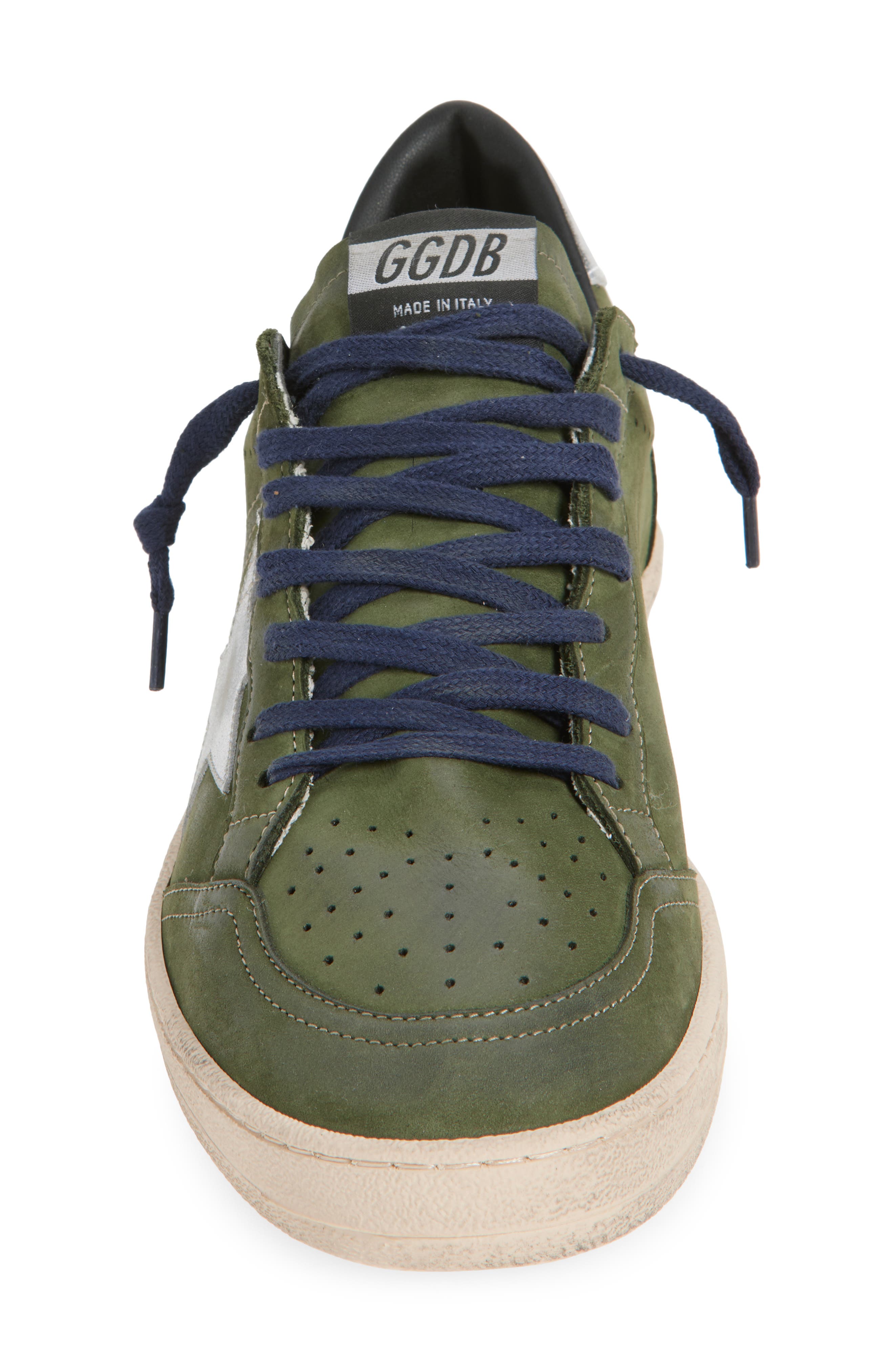 Golden Goose Ball Star Sneaker, Alternate, color, Green/Silver