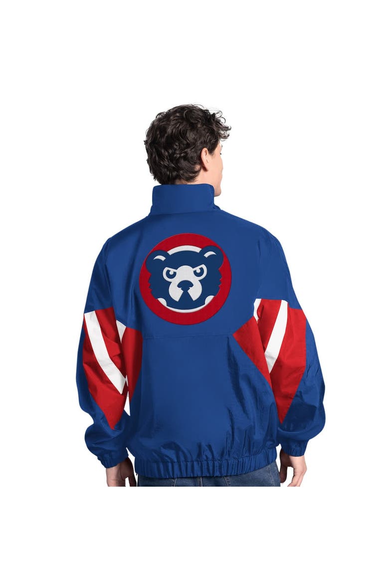 Men's Starter  Royal Chicago Cubs Cooperstown Chief Half-Zip Pullover, Alternate, color, Royal